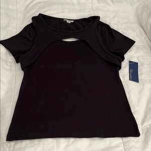 Habitual Black Cut Out Tee